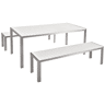 Conjunto de refeições de jardim 6 lugares NARDO Branco