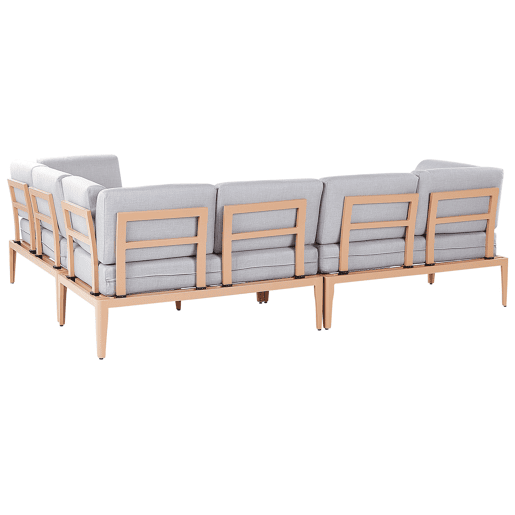 Conjunto de sofás de jardim de canto 6 lugares RIMA III à esquerda Metal Cinzento