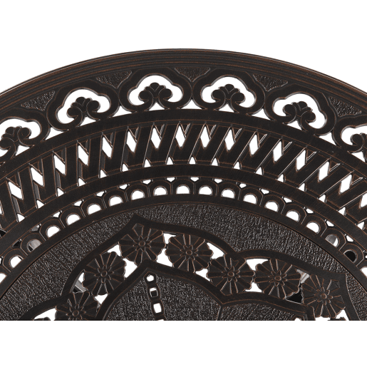 Conjunto de refeições de jardim 4 lugares SALENTO com almofadas Metal Castanho escuro Conjunto de refeições de jardim 4 lugares SALENTO com almofadas Metal Castanho escuro