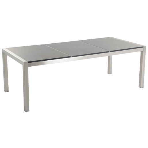 Mesa de refeição de jardim GROSSETO 220 cm 100 cm Polido Granito Cinzento
