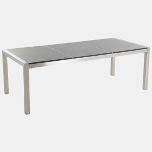 Mesa de refeição de jardim GROSSETO 220 cm 100 cm Polido Granito Cinzento