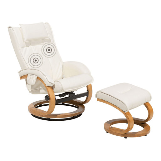 Cadeira de massagem MAJESTIC Pele sintética Branco