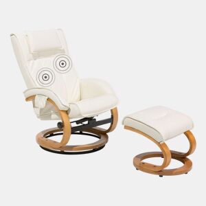 Cadeira de massagem MAJESTIC Pele sintética Branco