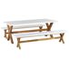Beliani Conjunto de comedor OLBIA Beliani Conjunto de comedor OLBIA Blanco