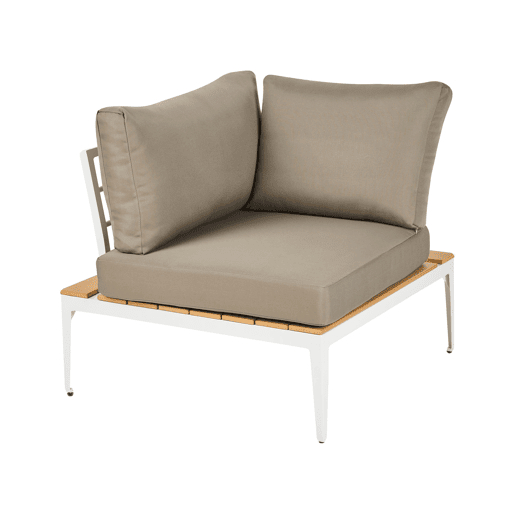 Conjunto de sofás de jardim de canto 5 lugares POSITANO Cinzento Conjunto de sofás de jardim de canto 5 lugares POSITANO Cinzento