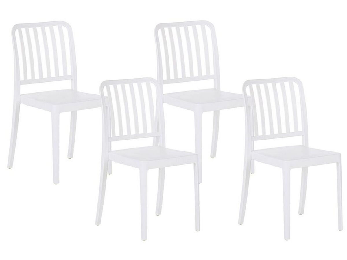 Beliani Silla de jardín SERSALE Blanco