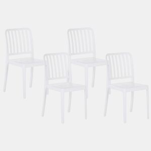 Conjunto de 4 cadeiras de jardim SERSALE Material sintético Branco
