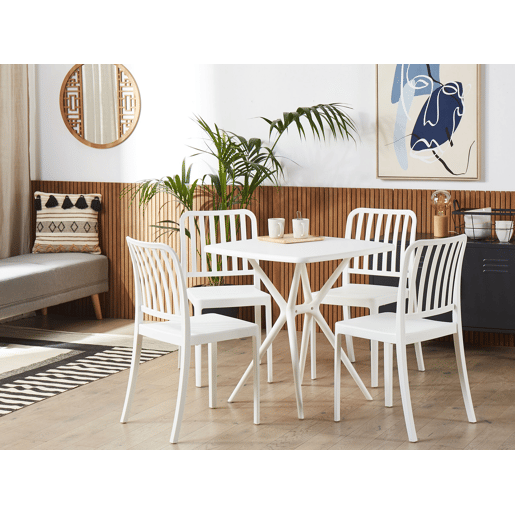 Conjunto de 4 cadeiras de jardim SERSALE Material sintético Branco