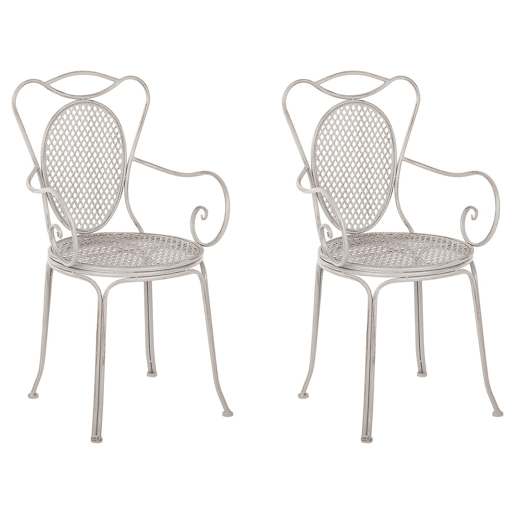 Conjunto de 2 cadeiras de jardim CILENTO Metal Cinzento