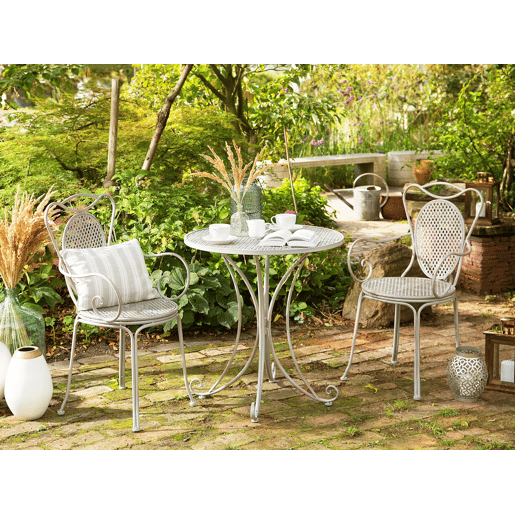 Conjunto de 2 cadeiras de jardim CILENTO Metal Cinzento