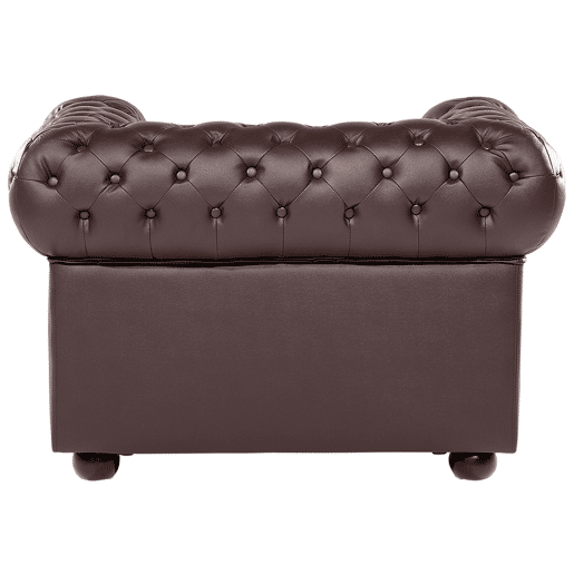 Poltrona CHESTERFIELD Pele Castanho