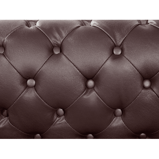 Poltrona CHESTERFIELD Pele Castanho