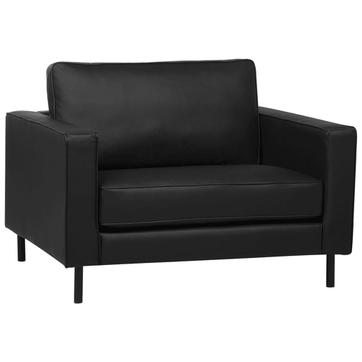 Poltrona SAVALEN Pele Preto Poltrona SAVALEN Pele Preto