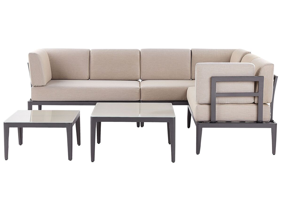 Beliani Conjunto de jardín RIMA III Gris