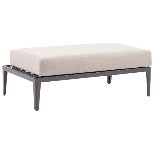 Conjunto de sofás de jardim de canto 6 lugares RIMA III à esquerda Metal Creme