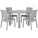 Beliani Conjunto de comedor FOSSANO Beliani Conjunto de comedor FOSSANO Gris Claro