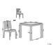 Beliani Conjunto de comedor FOSSANO Beliani Conjunto de comedor FOSSANO Gris Claro