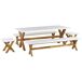 Beliani Conjunto de comedor OLBIA Beliani Conjunto de comedor OLBIA Blanco