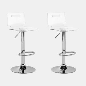 Conjunto de 2 bancos de bar MALTA Transparente