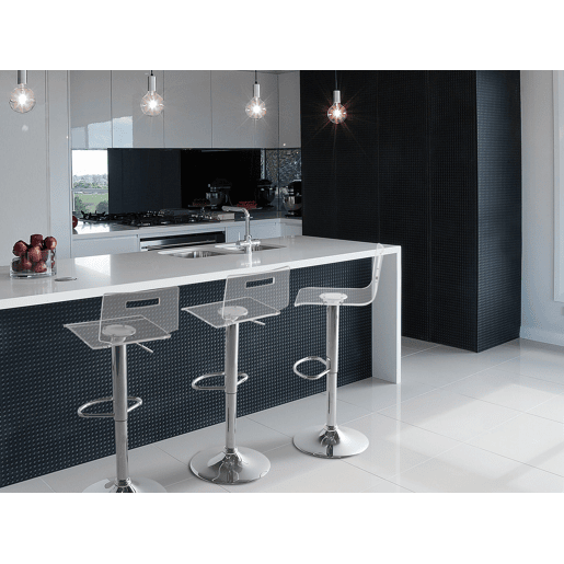 Conjunto de 2 bancos de bar MALTA Transparente