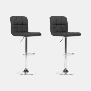Conjunto de 2 bancos de bar MARION Preto
