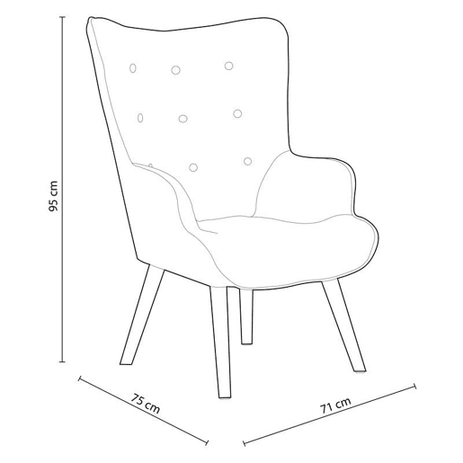 Cadeira de braços Voss Verde água-marinha 71 x 95 x 75 cm Cadeira de braços Voss Verde água-marinha 71 x 95 x 75 cm