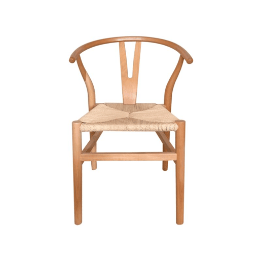 Conjunto de 2 cadeiras de jantar Kioto Luz natural 56 x 76 x 52 cm