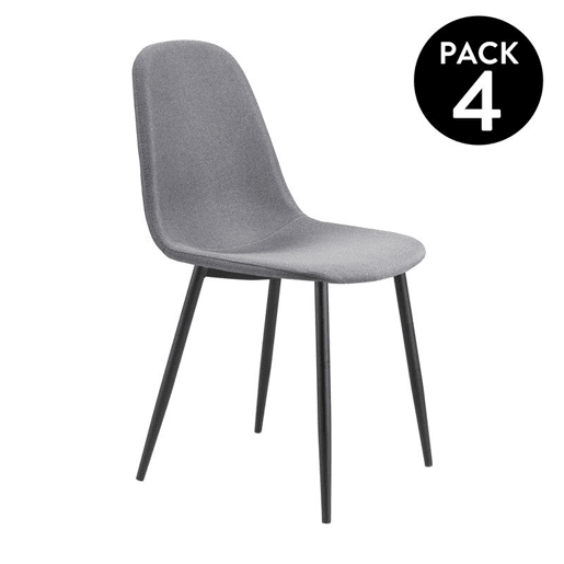 Conjunto de 4 cadeiras de jantar Hall Cinzento 54,5 x 84 x 44,5 cm