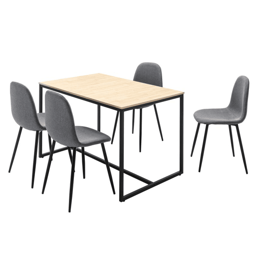 Conjunto de 4 cadeiras de jantar Hall Cinzento 54,5 x 84 x 44,5 cm