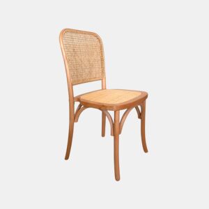 Conjunto de 2 cadeiras de jantar Toscana Rattan - Transparente 44,5 x 87,5 x 40,5 cm