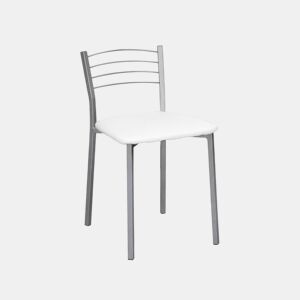 Conjunto de 4 cadeiras de cozinha Chef-S Cinzento - Branco 41 x 63 x 40 cm