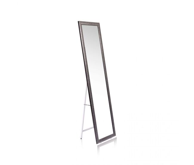 Espejo con soporte trasero en negro 146,5x38,5 cm cardiff negro 38,5 x 146,5 x 30,5 cm