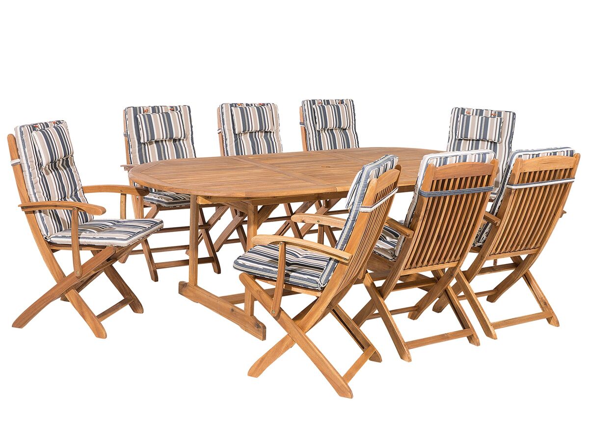 Beliani Conjunto de comedor MAUI Azul Oscuro