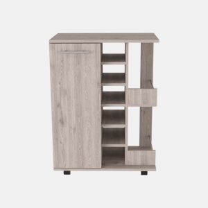 Carrinho de bar com suporte para garrafas e rodas , 82.09 cm X 59.99 cm X 37.49 cm , Cinder