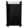 Bar Trolley Dukat, com rodas e porta de vidro