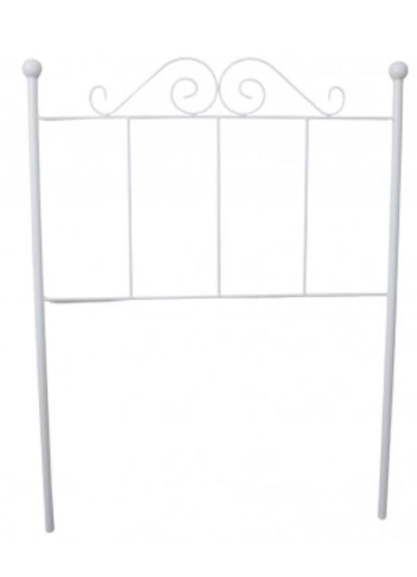 Cabecero forja palacio para cama de 105 blanco 113x125x4.