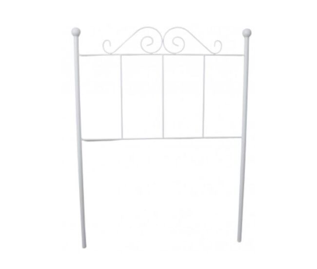 Cabecero forja palacio para cama de 105 blanco 113x125x4.