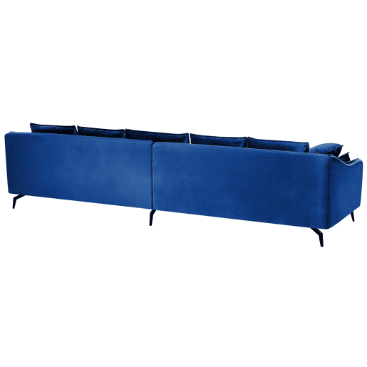 Sofá AURE Veludo Azul marinho 4 lugares