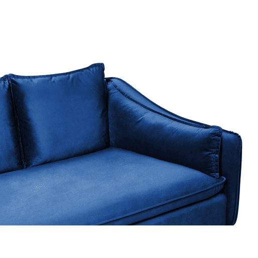 Sofá AURE Veludo Azul marinho 4 lugares