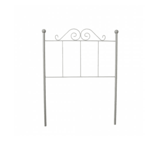Cabeceira Palace em ferro forjado para cama de 135 cm, bege, 143 x 125 x 4 mm.
