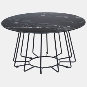 Mesa de centro BERNIE Vidro de segurança (temperado) Mármore preto