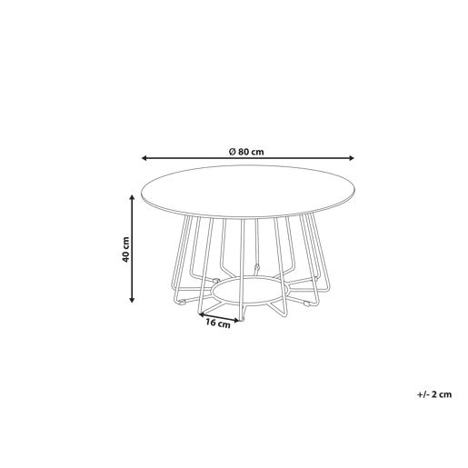 Mesa de centro BERNIE Vidro de segurança (temperado) Mármore preto