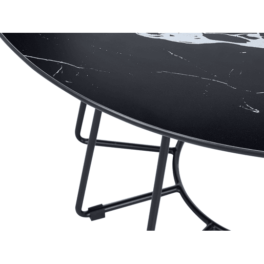 Mesa de centro BERNIE Vidro de segurança (temperado) Mármore preto