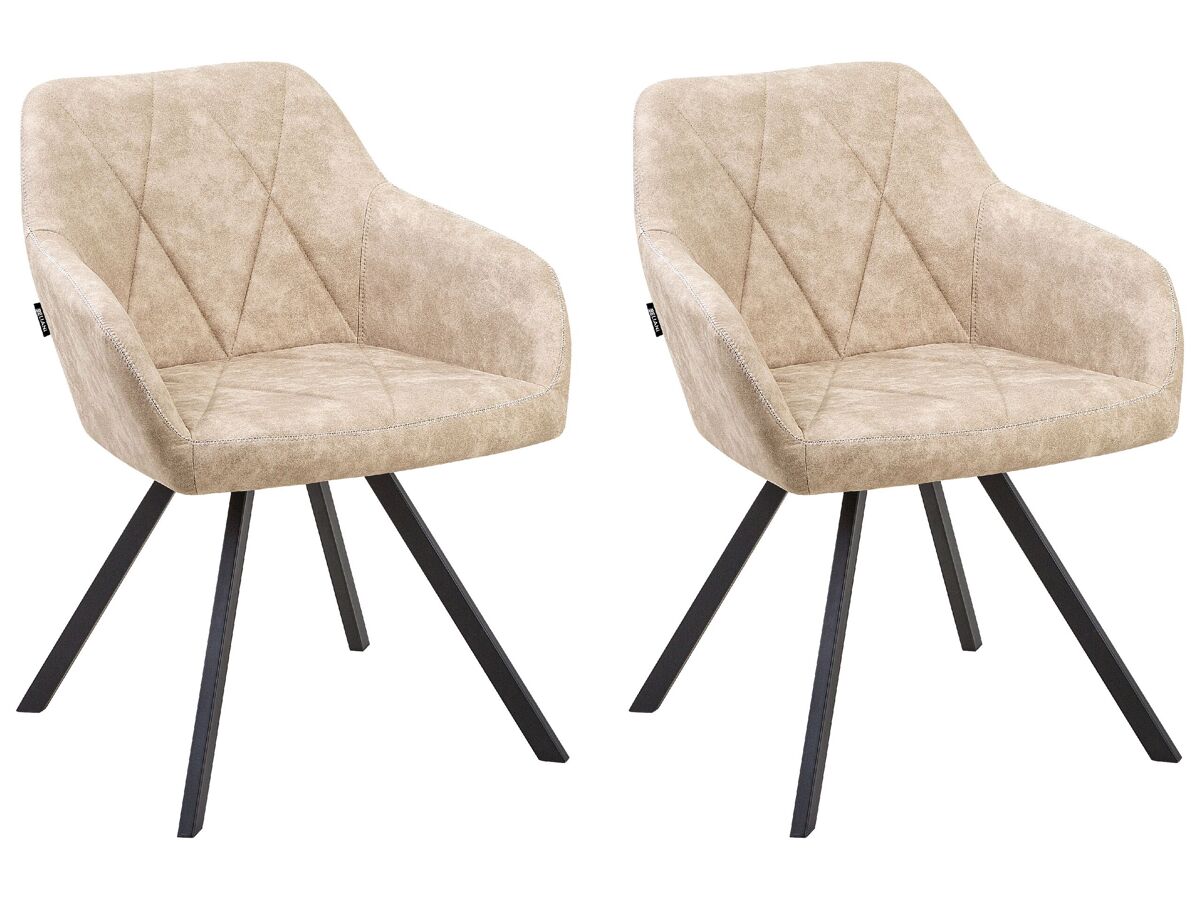 Beliani Silla de comedor MONEE Beige