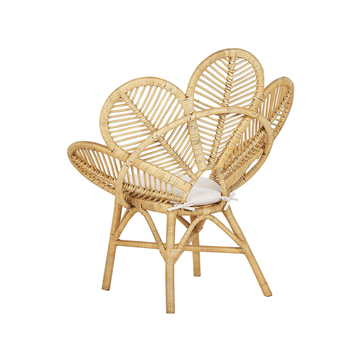 Conjunto de 2 cadeiras pavão FLORENTINE Rattan Natural