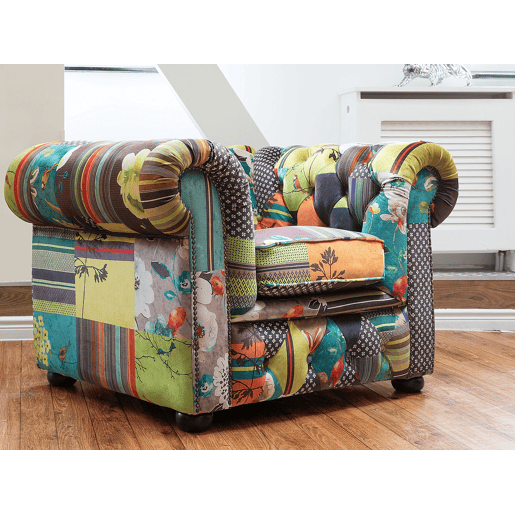 Poltrona CHESTERFIELD Tecido Verde claro