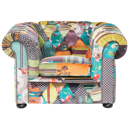Poltrona CHESTERFIELD Tecido Verde claro