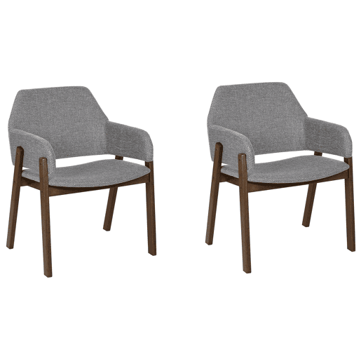 Conjunto de 2 cadeiras de jantar ALBION Cinzento