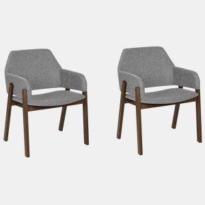 Conjunto de 2 cadeiras de jantar ALBION Cinzento