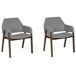 Beliani Silla de comedor ALBION Beliani Silla de comedor ALBION Gris Claro